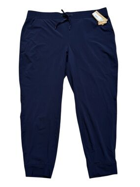 Eddie Bauer Womens WR Departure Jogger Pants Sz XL Navy UPF 50 Travel Hiking